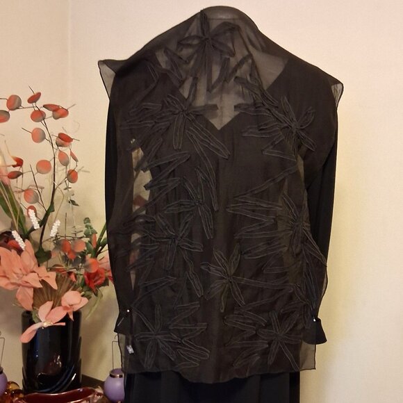 Vintage Women's NEW Stills 52% Silk Long Classic Luxury Brown Scarf - Picture 12 of 12